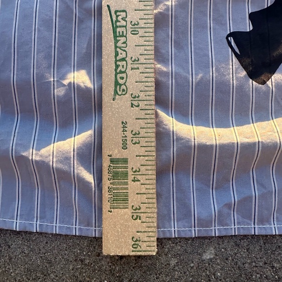 Maeve For Anthropologie Oversized Equestrian Blue Striped Button Up Top Size XL - Picture 9 of 9